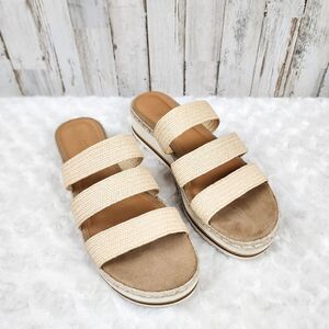 Universal Thread Florence Sporty Platform Sandals Beige Size 10